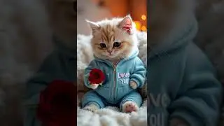 A Rose from the Cutest Baby Cat #cat #catvideos #meowflicks