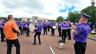 NI Centenary Parade 2022 - short clip of Bible & Crown Defenders Moneymore pre parade