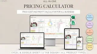 Pricing Calculator Tutorial Products Profit Margin Pricing List Inventory cost excel google sheets