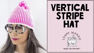 2 Color Rib for Vertical Stripe Hat