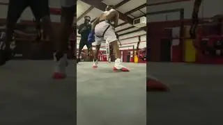 Working on my stick!!💯 #k9 #boxing #sparring #boxer #training #grinding #jab