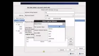 How to install linux server with raid 1 and LVM