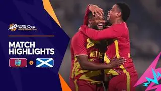Watch the highlights as West Indies beat Scotland by 35 runs in Kolkata at the Men's #T20WorldCup .