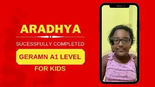 1 on 1 Online German Classes in Bangalore for Kids - Aradhya A1 Level Watch Video