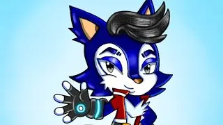 Speedpaint Emerson the Wolf 🔵🔵⚫⚫🐺🐺👍👍🕶🕶🎥🎥📱📱