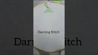 Darning Stitch||Embroidery Stitch #shorts #shortsfeed #shortsviral #embroidery #embroiderytutorial