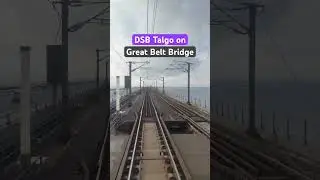 Crossing the Great Belt Bridge aboard DSB Talgo EuroCity Train EC 397 Copenhagen - Hamburg