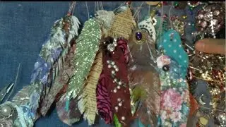 Embellishing Mixed Media Boho Paper Feather's