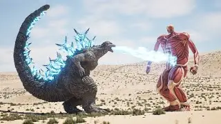 Godzilla Minus One looking for a Roasted Colossal Titan Dinner