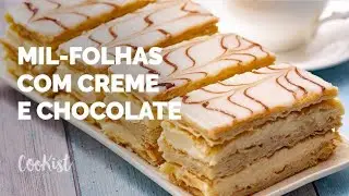 Mil-folhas com creme e chocolate: doce delicioso e f&aacute;cil de fazer em casa!