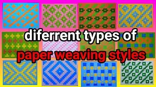 different types of paper weaving styles, paper weaving tutorial, weaving with paper strips. (2)