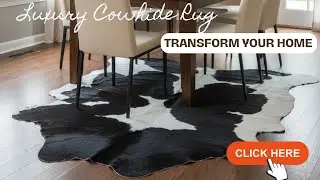 Modern Black & White Cowhide Rug | Genuine Hair-On Cowhide