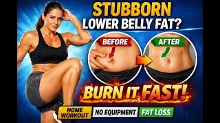How to Lose Stubborn Lower Belly Fat Fast | Home Workout (No Equipment)