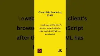 Javascript | Client Side Rendering | Definition | Use cases #javascript #react #angular #technology