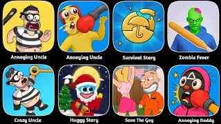 Survival Story, Prison Pin, Jail Breaker, Zombie Fever, Huggy Story, Save The Guy, Annoying Uncle 