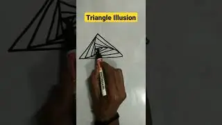 Triangle Illusion drawing #drawingtricks #illusion #triangle #easydrawing #drawing #shortsvideo