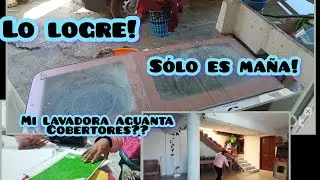 Mi lavadora de dos tinas lava cobertores?Lo logre! 