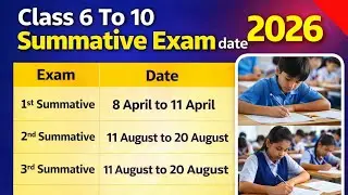 Class 6 To 10 Summative Examination Date and time 2026 // West Bengal Exam Notice 🙋