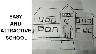 Easy school drawing ✍️ || simple and easy school drawing 