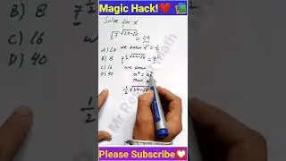 Hard Math Problem With Exponents | Tricks Question | Mr Respect Maths #quickmathtrick