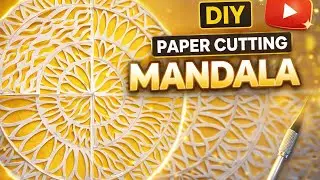 DIY Paper Cutting Mandala Art | Easy & Satisfying Handmade Wall Decor ✂️✨