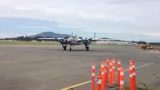 B-25 Maid in the Shade into Victoria Flying Club, June 2017