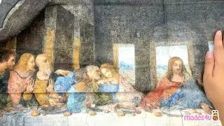 Robert Kaufman The Last Supper by Leonardo da Vinci rainbow printed fabric - modes4u -