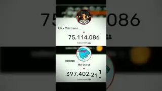 Ronaldo vs mr beast live subscriber count 💀❤💯#shorts #ronaldo #mrbeast #football #live #suii