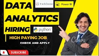 Data Analytics #Hiring | #PowerBI #Python #Tableau | #Jobs| Salary 25 Lac| Check this video Apply