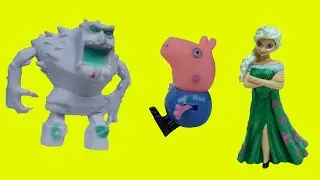 PEPPA PIG CRYING FAMILY PIG! FROZEN ELSA MOSTERS ICE Peppa Pig 2016 Funny Story