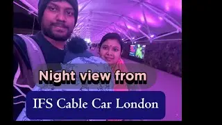 রাতের আকাশে লন্ডন। | O2 Arena | Night view from london O2 cable car.