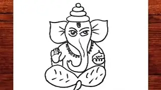 How to Draw Lord Ganesha Easy | Ganpati Bappa Drawing for Kids