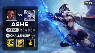 Ashe vs Lucian ADC - KR Challenger - Patch 25.21 Season 15
