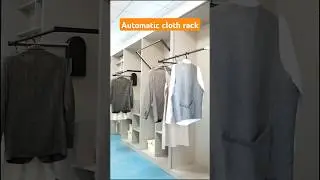 Automatic lifting device Wardrobe clothes Hanging racks #smarthome #intelligenthome #cabinethardware