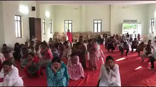 Principal Judge, Judges, Advocates & Court staff performing Super Brain Yoga at Nizamabad Dist.Court