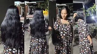 KEGERAHAN KARNA RAMBUTNYA SANGAT TEBAL AKHIRNYA DIPOTONG PENDEK AJA