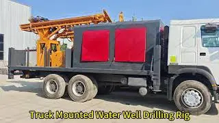 Water Well Drilling Rig Working On Site | Powerful Deep Well Drilling Machine