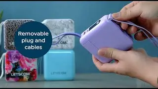 Letscom Portable 22.5W Power Bank w/LCD Display, AC Plug, & Tassel