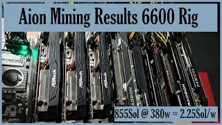 Aion Mining 6600 Rig | 855Sol @ 380w Wall