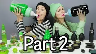 ग्रीन फूड वर्सस ब्लैक फूड चैलेंज। PART 2 #picopocky #chocolate #chelenge #richpoor #picopockyhindi