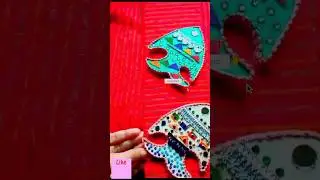 Fish wallmat/cardboard fish making/fish wall hanging.#shrots #diy #fish