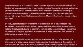 Spanish English Parallel Texts C&aacute;ceres (Part 1) Introducci&oacute;n