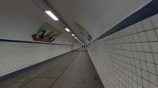 ⁴ᴷ⁶⁰ Walking Antwerp, Belgium: Sint-Annatunnel from Sint-Jansvliet to Simons Park