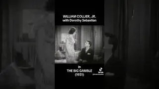 William Collier, Jr. and Dorothy Sebastian in THE BIG GAMBLE (1931)! #classicfilm #filmhistory