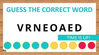 Guess the Correct Word! Unscramble in Record Time! 8 Letters | Agent Quiz