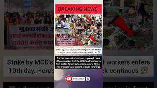 Delhi MCD Worker's Protest: MCD कर्मचारियों का मांगों को लेकर धरना 🙏🏻💔 #viralshorts #mcd #ndmc  #Aap
