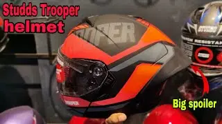 Studds trooper helmet with spoiler| ISI & DOT certificate helmet| best flip up helmet 
