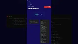 Text Hover / I love you / HTML / CSS #coding #css #html #scssoftware #js #love