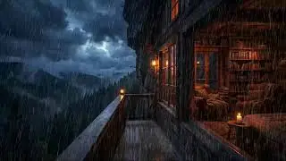 Soothing Rain on a Rustic Wooden Forest Cabin 🌧️🏡 | Deep Sleep Sounds with Cozy Vibes
