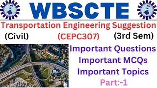 Transportation Engineering Suggestion 🔥 | Diploma Civil 3rd Sem | Part 1 | Important Questions,MCQs